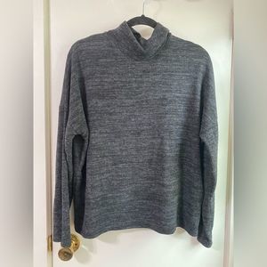 H&M Sz Medium Oversized Gray Fleece Cashmere like softness gray cowl neck